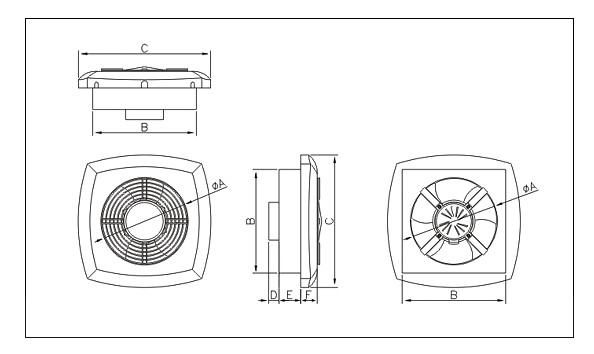 Внешний вид и  схема вентилятора